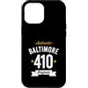 Vintage Area Code Pride Tees Custodia per iPhone 12 Pro Max 410 Baltimora Codice Area USA Città Distressed Authentic (Dark)
