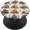 Dragon Fantasy Book Worm Bookish Book Lo Dragon Books Cottagecore Bookworm Flowerful Bookish PopSockets PopGrip Adesivo