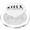 Evolution Sports Pro Designers Divertente Baseball Human Evolution Cool Baseball Player Design PopSockets PopGrip per MagSafe