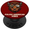 Bison It's A Polish-American Thing Polan Vibrazioni polacco-americane Cool Bison Polish Folk Heritage PopSockets PopGrip Adesivo
