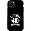 Vintage Area Code Pride Tees Custodia per iPhone 11 Pro 410 Baltimora Codice Area USA Città Distressed Authentic (Dark)
