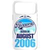FernwehFarben Studio Geburtstage Custodia per iPhone 17 Pro Max Grande da agosto 2006 20° compleanno frase 20 anni