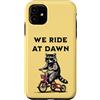 Dawn Rider Raccoon Apparel Custodia per iPhone 11 Raccoon Equitazione Triciclo Noi Cavalchiamo All'alba