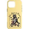 Night Rider Raccoon Custodia per iPhone 16 Pro Max Cool Raccoon Occhiali Da Sole Triciclo Noi Ride at Dawn