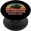 Yellowstone National Park USA Vintage Yellowstone National Park USA Bison Buffalo PopSockets PopGrip Adesivo