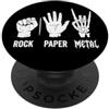 Heavy Metal Music Rock Paper Metal Rock On PopSockets PopGrip Adesivo