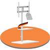 PureMounts Supporto TV, supporto, supporto TV universale per 32-65 pollici Samsung, LG, Philips, Panasonic e molti altri, Max. Vesa 400x400 & 35 kg, bianco