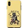 Night Rider Raccoon Custodia per iPhone XS Max Cool Raccoon Occhiali Da Sole Triciclo Noi Ride at Dawn