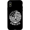Brittany Celtic Culture Custodia per iPhone X/XS Breizh Bretagna Celtic Triskele Flag Pride