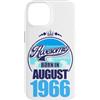 FernwehFarben Studio Geburtstage Custodia per iPhone 14 Grande da agosto 1966 60° compleanno frase 60 anni