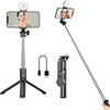 GRIFEMA Bastone per selfie GB1003-1, bastone per selfie estensibile con luce di riempimento, supporto wireless Bluetooth rimovibile, per selfie, compatibile con iPhone, Sumsung Galaxy, Huawei e altri