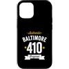 Vintage Area Code Pride Tees Custodia per iPhone 12/12 Pro 410 Baltimora Codice Area USA Città Distressed Authentic (Dark)