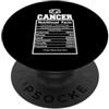 Cancer Zodiac Funny Nutritional Facts As Cancro Segno Zodiacale Astrologia Zodiaco PopSockets PopGrip Adesivo