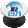 FernwehFarben Studio Geburtstage Grande da luglio 1971 55° compleanno frase 55 anni PopSockets PopGrip Adesivo