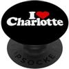 I HEART LOVE CHARLOTTE NC APPAREL AMO IL CUORE CHARLOTTE NORTH CAROLINA NC PopSockets PopGrip Adesivo