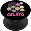 Cute Fun Italian Italy Summer Lover Vibe La Vita Gelato Italiano Ice Cream Life Retro Vintage Life PopSockets PopGrip Adesivo