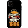 FernwehFarben Studio Geburtstage Custodia per iPhone 11 Grande da agosto 1996 30° compleanno frase 30 anni