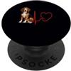 Hamiltonstovare Dog Owners Studio Hamiltonstovare Dog Lover Heartbeat ECG Pulse Hound Style PopSockets PopGrip Adesivo