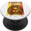 Cancer Queen Astrology Melanin Black Wom Cancro Regina Zodiaco Afro Style Benedetta Classe Elegante PopSockets PopGrip Adesivo