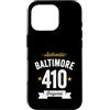Vintage Area Code Pride Tees Custodia per iPhone 16 Pro 410 Baltimora Codice Area USA Città Distressed Authentic (Dark)