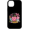 Back to School Shirts & Gifts HHWCo. Custodia per iPhone 14 Plus Simpatico fiocco rosa per insegnante di mele scolastiche