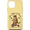 Dawn Rider Cats Custodia per iPhone 12 mini Tabby Cat Riding Triciclo Occhiali da sole We Ride Dawn