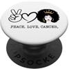 Cancro Queen Astrology Melanin Girl Blac Pace Amore Cancro Regina Zodiaco Capelli Afro Compleanno PopSockets PopGrip Adesivo