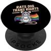 Orgogliose espressioni LGBTQ Rats Dig Trans Rights Supporto queer Ally LGBTQ - PopSockets PopGrip Adesivo
