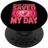 Anime Plot Armor Magic and Snacks Trama Armatura Salvato il mio giorno Anime Hero Movie, Protezione del giocatore PopSockets PopGrip Adesivo