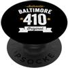 Vintage Area Code Pride Tees 410 Baltimora Codice Area USA Città Distressed Authentic (Dark) PopSockets PopGrip Adesivo
