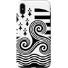 Brittany Celtic Culture Custodia per iPhone XS Max Simboli bretoni Triskele ed Ermellino
