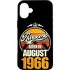 FernwehFarben Studio Geburtstage Custodia per iPhone 16 Plus Grande da agosto 1966 60° compleanno frase 60 anni