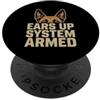 Belgian Malinois Lover Ears Up System Armed - Cane da pastore belga Malinois PopSockets PopGrip Adesivo