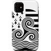 Brittany Celtic Culture Custodia per iPhone 11 Simboli bretoni Triskele ed Ermellino