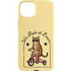 Dawn Rider Cats Custodia per iPhone 15 Plus Tabby Cat Riding Triciclo Occhiali da sole We Ride Dawn