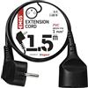EMOS Prolunga da 1,5 m, 1 presa, 250 V, PVC, per interni, nero