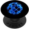 Soccer Ball Tees and Gifts Blue Polygonal Soccer Ball Design PopSockets PopGrip Adesivo
