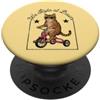 Dawn Rider Cats Tabby Cat Riding Triciclo Occhiali da sole We Ride Dawn PopSockets PopGrip Adesivo