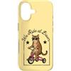 Dawn Rider Cats Custodia per iPhone 17 Tabby Cat Riding Triciclo Occhiali da sole We Ride Dawn
