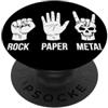 Heavy Metal Music Rock Paper Metal Rock On PopSockets PopGrip Adesivo