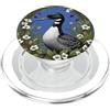 Minnesota Territory Symbols Gifts & Tees Loon comune circondato da fiori pantofola della signora 2 PopSockets PopGrip per MagSafe