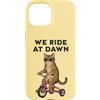 Dawn Rider Feline Custodia per iPhone 15 We Ride At Dawn Cat in occhiali da sole Triciclo Rider
