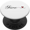 Fun Designs Brillare scritto a mano cuore tipografia regalo PopSockets PopGrip Adesivo