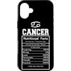 Cancer Zodiac Funny Nutritional Facts As Custodia per iPhone 16 Plus Cancro Segno Zodiacale Astrologia Zodiaco