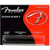 Fender FGS2 Slide in Vetro per Chitarra Blues & Bottleneck | Slide in vetro per dito anulare, ideale per blues e rock, bottleneck chitarra elettrica e acustica, accessorio essenziale