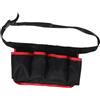 VERDANVERSE Borsa Portautensili Multiuso Nera in Poliestere Tasche | Zip Estesa, Scomparti Multipli e Clip in Metallo, Capienza Ampia per Giardinaggio e Lavori All'aperto