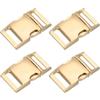 PATIKIL Fibbia In Metallo, 4 Pezzi Fibbie A Sgancio Rapido Laterale Per Cintura Zaino Borsa Da Viaggio Cinghia (1.2 x 2, Oro)