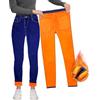 Ourdort Jeans termici da donna foderati invernali a vita alta foderati elasticizzati caldi pantaloni termici invernali in pile jeggings skinny denim leggings pantaloni con interno foderato in pile