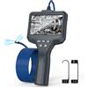 TURNRISE Telecamera Endoscopica Dual Lente Endoscopio Industriale 4,3 Pollici Telecamera Ispezione Tubi con 7 luci IP67 Sonda Telecamera per fognatura 1920P Cavo da 2,5M Strumento