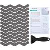 PATIKIL Adesivi Antiscivolo per Vasca 7.87x0.79, 12Pz Adesivi Antiscivolo Pavimento Doccia Sicurezza Forma S con Decalcomanie Adesive Raschietto per Vasca Bagno Pavimento, Grigio